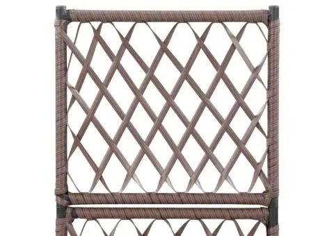 Strat înălțat spalier cu 1 ghiveci maro 30x30x107 cm poliratan - 5/5