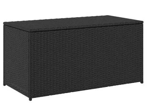 Ladă de depozitare de grădină, negru, 100x50x50 cm, poliratan - 4/5