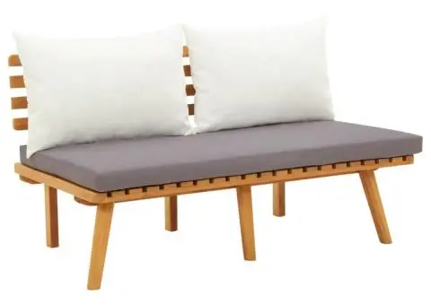 Bancă de grădină cu perne, 115 cm, lemn masiv de acacia - 1/5