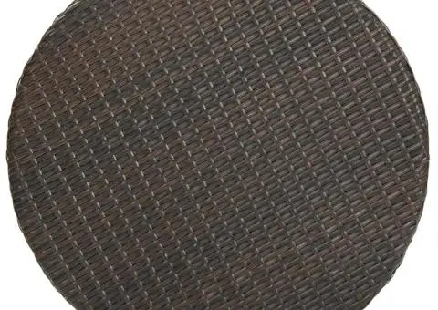 Masă de grădină, maro, 75,5 x 106 cm, poliratan - 2/5