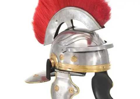 Coif soldat roman antic, joc de rol, argintiu, oțel - 1/5