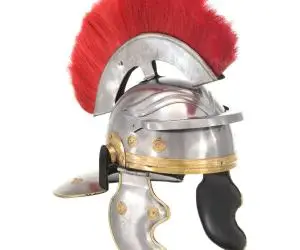 vidaXL Coif soldat roman antic, joc de rol, argintiu, oțel