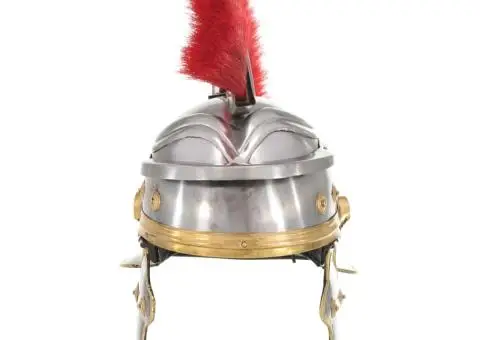 Coif soldat roman antic, joc de rol, argintiu, oțel - 2/5