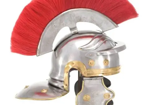 Coif soldat roman antic, joc de rol, argintiu, oțel - 3/5