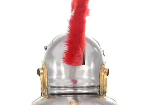 Coif soldat roman antic, joc de rol, argintiu, oțel - 4/5