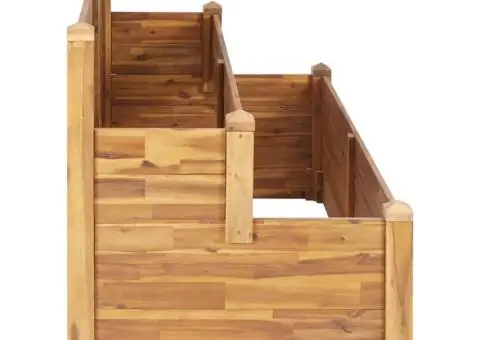 Jardinieră de grădină 2 niveluri 160x75x84 cm lemn masiv acacia - 5/5