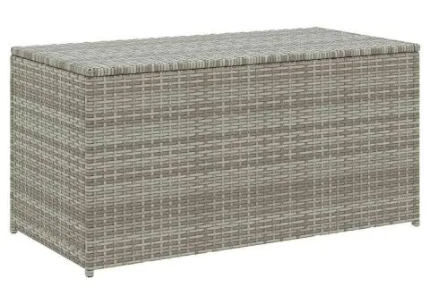 Ladă de depozitare de grădină, gri, 100x50x50 cm, poliratan - 2/5