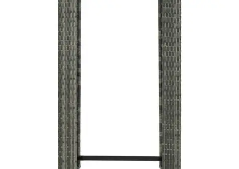 Masă de bar de grădină, gri, 60,5 x 60,5 x 110,5 cm, poliratan - 2/5