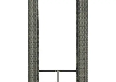 Masă de bar de grădină, gri, 60,5 x 60,5 x 110,5 cm, poliratan - 3/5