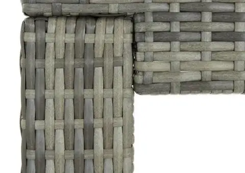 Masă de bar de grădină, gri, 60,5 x 60,5 x 110,5 cm, poliratan - 5/5