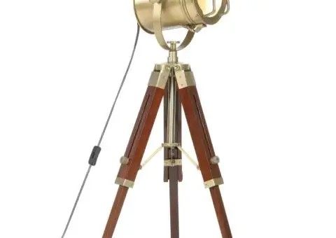 Lampă de podea cu trepied, 69 cm, lemn masiv de mango - 1/5