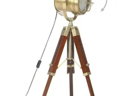 Lampă de podea cu trepied, 69 cm, lemn masiv de mango - 3/5