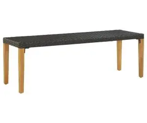 vidaXL Bancă de grădină, negru, 80 cm, poliratan