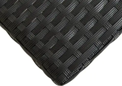 Bancă de grădină, negru, 80 cm, poliratan - 4/5