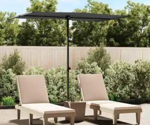vidaXL Umbrelă de soare de grădină cu stâlp aluminiu antracit 2x1,5 cm