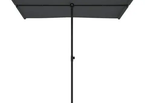 Umbrelă de soare de grădină cu stâlp aluminiu antracit 2x1,5 cm - 4/5