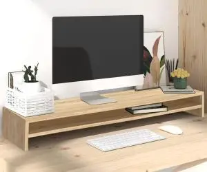 vidaXL Suport monitor, stejar Sonoma, 100 x 24 x 13 cm, lemn prelucrat