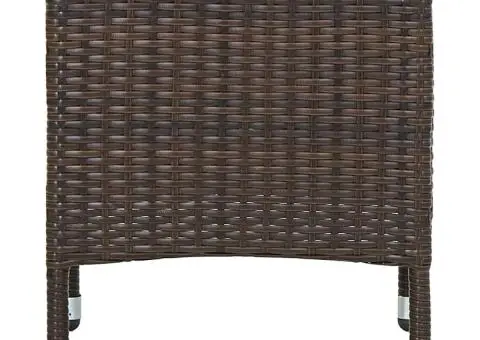 Masă de grădină, maro, 40x40x45 cm, poliratan - 2/5