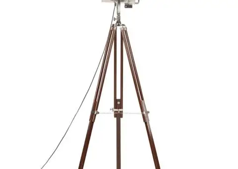 Lampă de podea cu trepied, 180 cm, lemn masiv de mango - 4/5