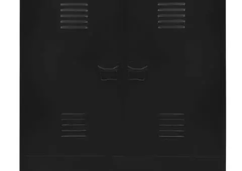 Dulap industrial de depozitare, negru, 90x40x100 cm, oțel - 3/5