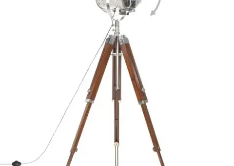 Lampă de podea trepied, 165 cm, lemn masiv de mango - 3/5