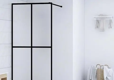 Paravan de duș walk-in, 100x195 cm, sticlă securizată mată - 1/5