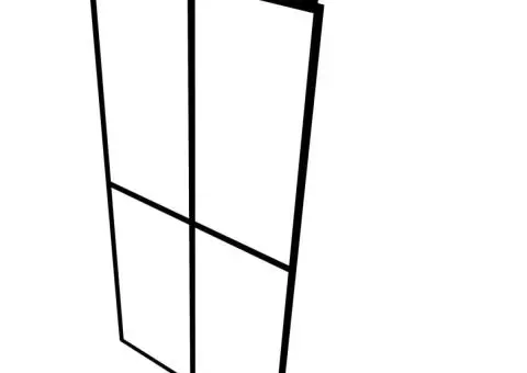 Paravan de duș walk-in, 100x195 cm, sticlă securizată mată - 5/5