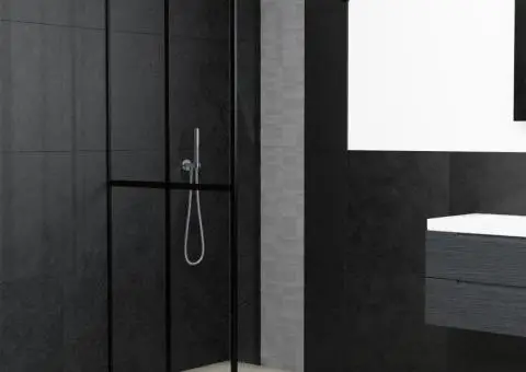 Paravan duș walk-in, 80x195 cm, sticlă securizată transparentă - 1/5