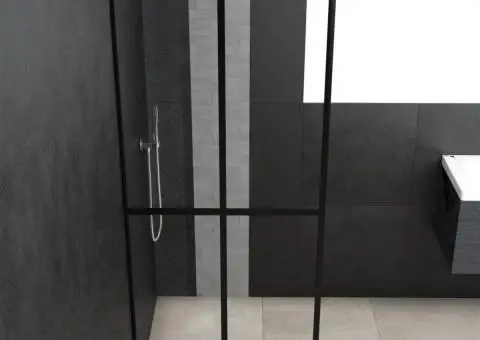 Paravan duș walk-in, 80x195 cm, sticlă securizată transparentă - 3/5