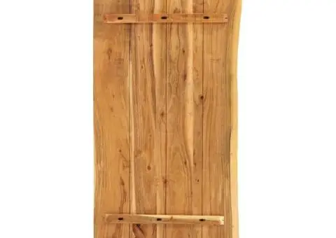 Blat lavoar de baie, 140x52x2,5 cm, lemn masiv de acacia - 2/5