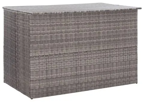 Ladă de depozitare de grădină, gri, 150x100x100 cm, poliratan - 1/5