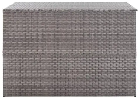 Ladă de depozitare de grădină, gri, 150x100x100 cm, poliratan - 2/5