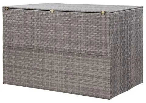 Ladă de depozitare de grădină, gri, 150x100x100 cm, poliratan - 3/5