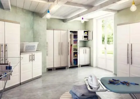 Keter Dulap de depozitare cu rafturi Excellence, bej și taupe, 182 cm - 4/5