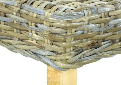 Bancă, natural, 110 cm, ratan kubu & lemn masiv de mahon - 5/5