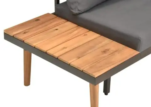 Set mobilier de grădină cu perne, 4 piese, lemn masiv de acacia - 5/5