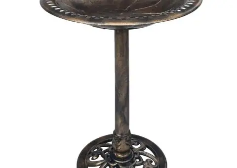 Bazin pentru păsări de grădină, bronz, plastic - 1/4