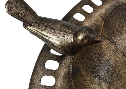 Bazin pentru păsări de grădină, bronz, plastic - 3/4