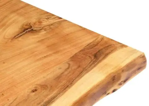 Blat de masă, 100x(50-60)x2,5 cm, lemn masiv de acacia - 3/5