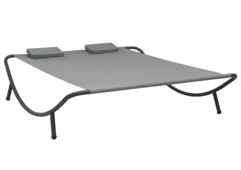 Pat dublu de exterior, antracit, material textil - 1/5