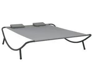vidaXL Pat dublu de exterior, antracit, material textil