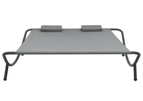 Pat dublu de exterior, antracit, material textil - 2/5