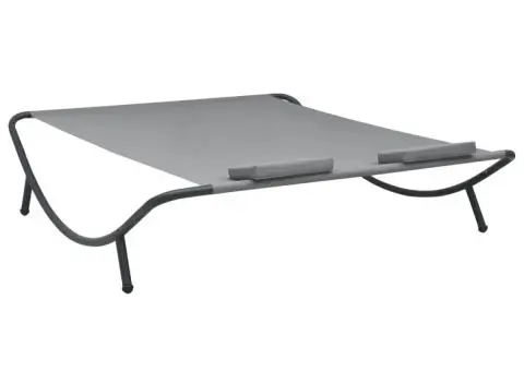 Pat dublu de exterior, antracit, material textil - 4/5