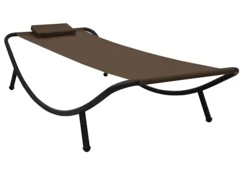 Pat de grădină, maro, 200 x 90 cm, oțel - 1/5