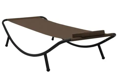 Pat de grădină, maro, 200 x 90 cm, oțel - 2/5