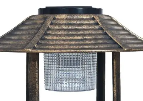 Baie pentru păsări decorativă, cu LED alimentat solar, plastic - 5/5