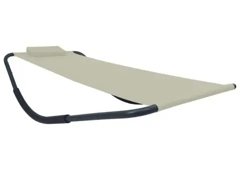 Pat de grădină, crem, 200 x 90 cm, oțel - 1/5