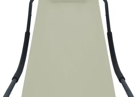 Pat de grădină, crem, 200 x 90 cm, oțel - 2/5