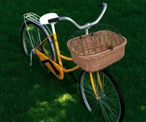 Coș frontal bicicletă cu capac, 50x45x35 cm, salcie naturală