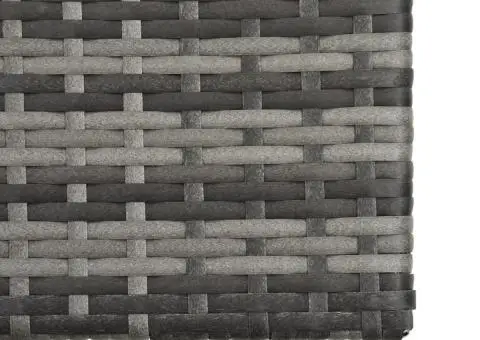 Set mobilier de grădină cu perne, 5 piese, gri, poliratan - 5/5